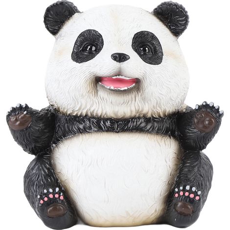 statue jardin exterieur-Figurine Panda Décorative Résine Réaliste et Résistante - Pour Salon, Bureau ou Jardin - Ornement Animal (Dimensions 115mm) (1/5)