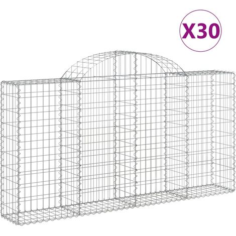 Maison Exclusive - Gabionen mit Hochbogen 30Stk. 200x30x100/120cm