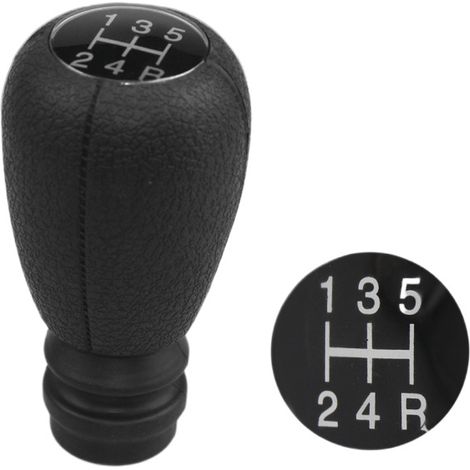 BEBUSINGOTO Perilla de cambio de marchas de 5 velocidades para Peugeot Citroën Xsara (3,27 pulgadas, negra) (1/4)