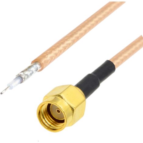 Anschlusskabel SMA-RP Stecker / Lötanschluss RG316 50cm