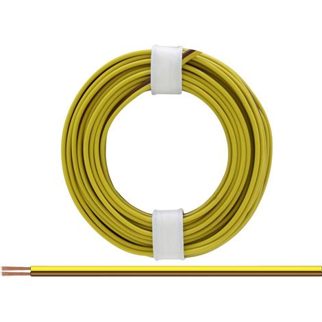 Donau Elektronik 225-38 Fil de câblage 2 x 0.25 mm² marron-jaune 5 m W181282 (1/2)