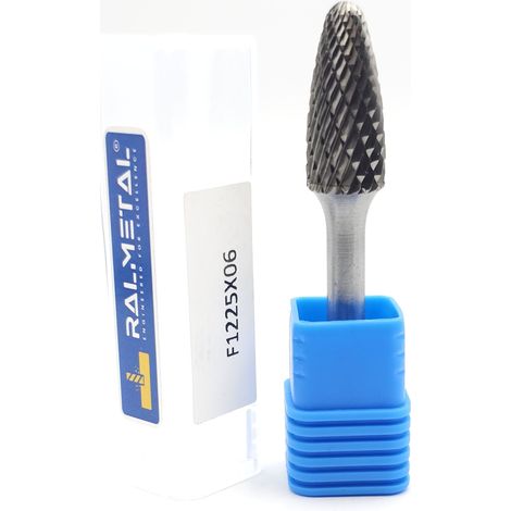 Lima rotativa VHM con forma de madera RBF D12 x 25 x 6D x 70 mm 60 HRC (1/4)