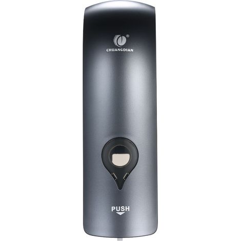 SJLERST Distributeur manuel de savon mural à tête unique de 300 ml, support pour gel douche, shampoing liquide(gris） (1/4)