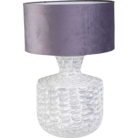 Lámpara de mesa de metal blanca 35x35x69