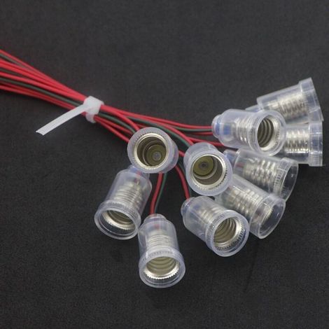 10 Pièces Support d’Ampoule LED E10 à Visser avec Douille de Fil – Pour Circuits Électriques, Expérimentations et Tests Domestiques (1/3)