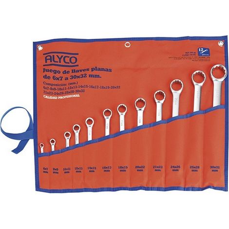 JEU DE 12 CLÉS ÉTOILE PLATES EN SAC NYLON