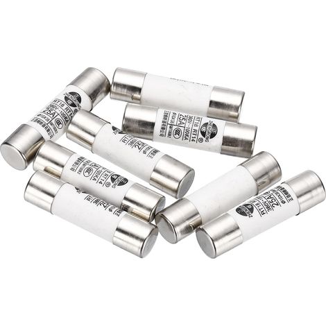 8 Pcs Fusible 380V 25A Rapide 10x38mm Pour Électrique Industriel (1/5)
