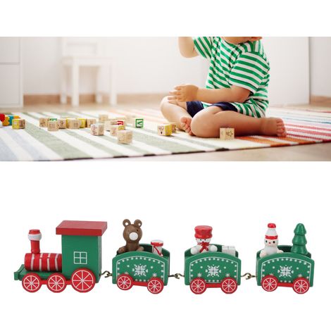 Train de Noël, décorations de calendrier de l'Avent, cadeaux créatifs pour enfants sur le thème des dessins animés, décorations de Noël pour vitrine en forme de train (1/5)