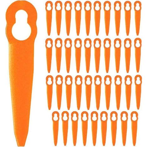 40 pièces tondeuse à gazon lames en plastique en forme de gourde for STIHL FSA 45 coupe-herbe sans fil lame débroussailleuse accessoires d'outils de jardin (1/5)