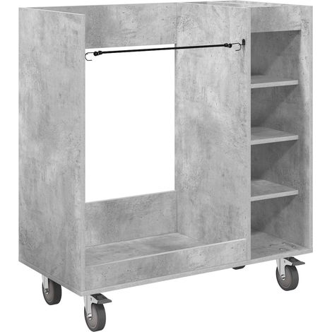 Maison Exclusive - Armadio per Golf con ruota Grigio cemento 90 x 45 x 98 cm