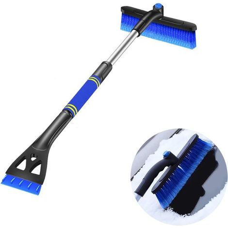 Brosse à neige détachable 3 en 1 - Brosse à neige pour voiture - Brosse à neige - Grattoir à glace - Pelle à neige - Outils de déneigement - Outil universel télescopique pour le déneigement en hiver - (1/5)