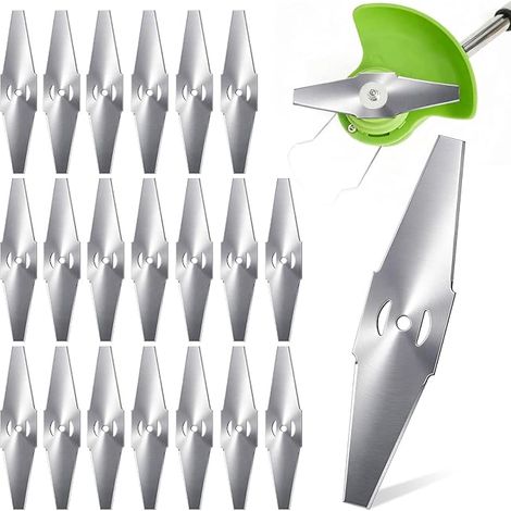 20 Pcs Lame Débroussailleuses, Lames de Rechange pour Coupe Bordure, Métal Lames Débroussailleuse Électrique, Accessoires pour Débroussailleuse sans Fil Jardin (1/5)