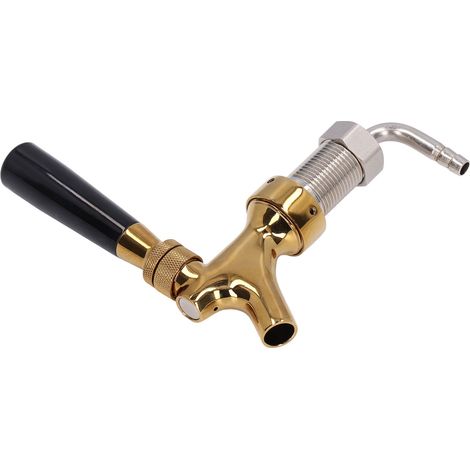 Robinet tireuse biere fût en laiton acier inox 304 pour bar restaurant kit 4 pcs doré (1/5)