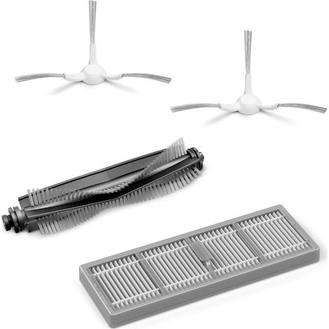 Kit d'Accessoires RVF 7, pour Robot Aspirateur Laveur, avec 1 Brosse Principale, 2 Brosses Latérales