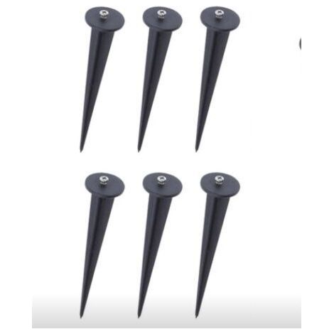 Piquet de jardin en plastique noir - Support de lampe 6 Pack,Ø35X160mm (1/5)