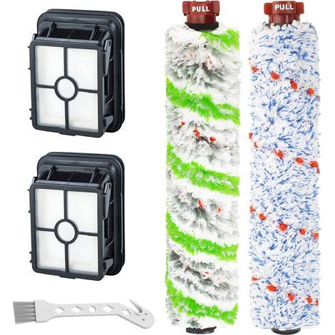 Rouleau Brosse Multisurface - Pour Aspirateur Bissell CrossWave - Compatible Modèles 1785 / 2305 / 2306 / 2328 / 2551 - Filtre H12 Inclus - Lot de 4 Pièces (1/5)