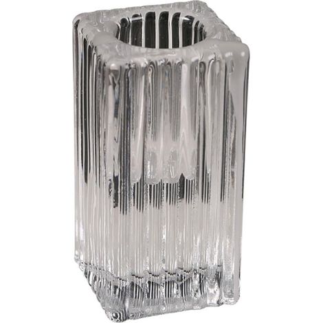 Bougeoir en verre transparent pour mariage et festival, décoration de maison, bougeoir carré/rond en verre, décorations de mariage (1/4)