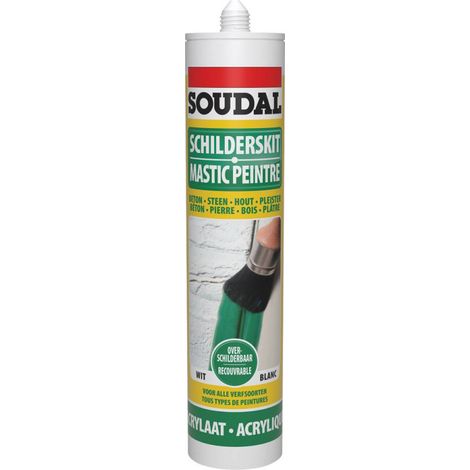 Soudal mastic acrylique peintre brun – Joints et fissures, plinthes et châssis – 290 ml