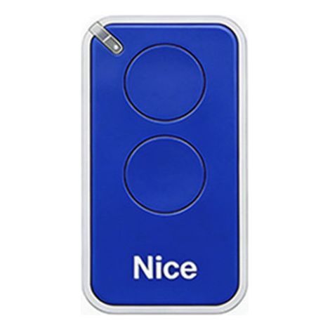Compatible avec la télécommande Nice INTI2B 433.92MHz, 2 canaux, pour les systèmes d'automatisation de portails et de garages, bleu
