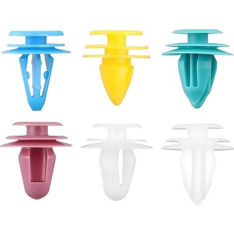 Clips de Fixation Voiture Plastique, 6 Tailles Universelles, Rivet Plastique pour Auto Panneaux de Portes, Agrafe Carrosserie, Convient à la Plupart des Véhicules (1/5)