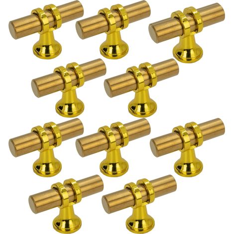 10 pomelli per mobili Apollo, oro (1/5)