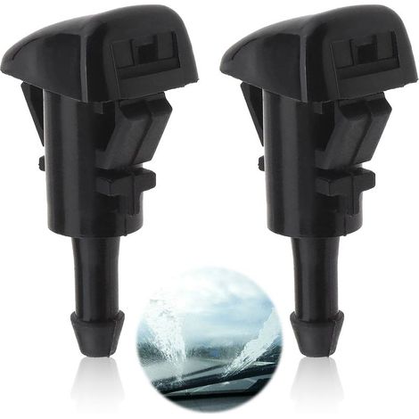 Lot de 2 gicleurs de lave-glace pour voiture - noirs (1/5)