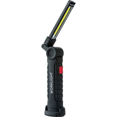 Lampe torche rechargeable USB, lampe de travail LED, lampe d'entretien automatique, crochet magnétique portable COB Lampe d'entretien de camping en plein air [Classe énergétique A] (1/5)