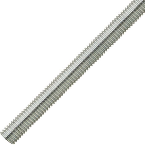 Caja de 10 varillas roscadas de acero galvanizado blanco TF1 M6x1000mm