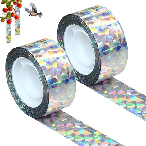 2PCS Effaroucheur Anti Pigeons pour Balcon Jardin(5M2) 1M Ruban Répulsif Oiseaux Réfléchissant (1/5)