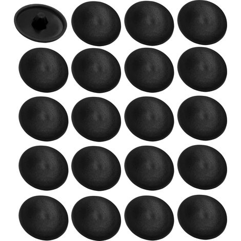 20x Cache vis en plastique cruciforme 11,5mm Pozidriv pz2 capuchon protection meuble universel, noir
