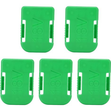 5 Pièces Support de Batterie Double Usage 18V pour Outils Makita/Bosch Vert (1/5)