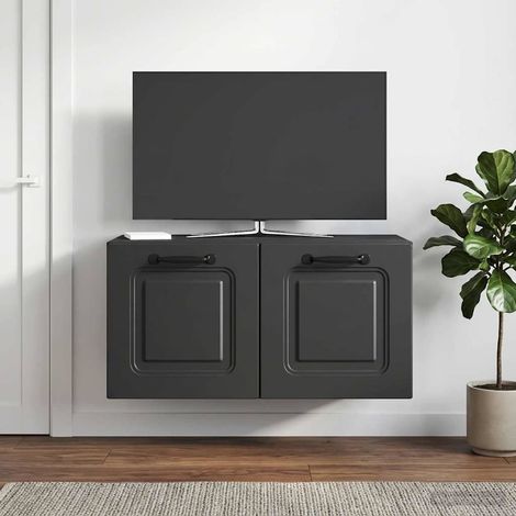 Wandmontierter TV-Schrank Schwarz 59,5 x 31 x 30 cm (1/5)
