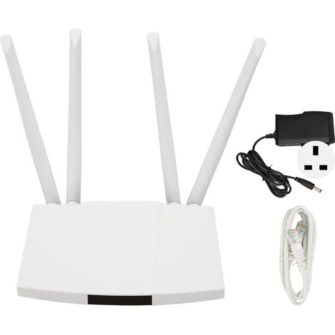 Routeur WiFi 4G 300Mbps avec emplacement nano SIM, 4 antennes, capacité 32 utilisateurs, hotspot mobile pour Asie Europe, prise UK 100-240V (1/5)