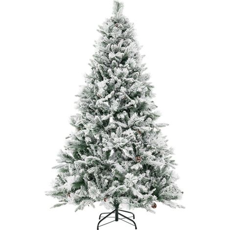 180 cm kunstlicher weihnachtsbaum mit schnee 8 lichtmodi