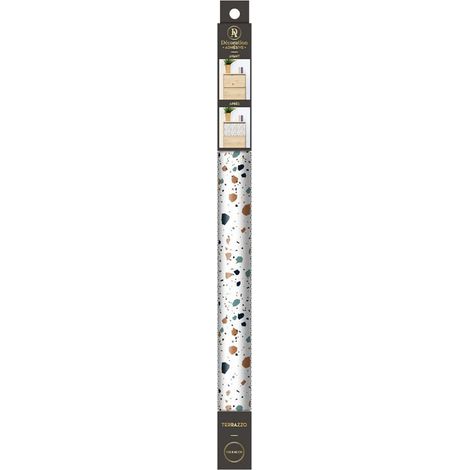 Rouleau sticker mural terrazzo 45 cm x 150 cm – Adhésif pour surfaces lisses – Décoration intérieure moderne – Facile à appliquer – Sud Trading (1/3)