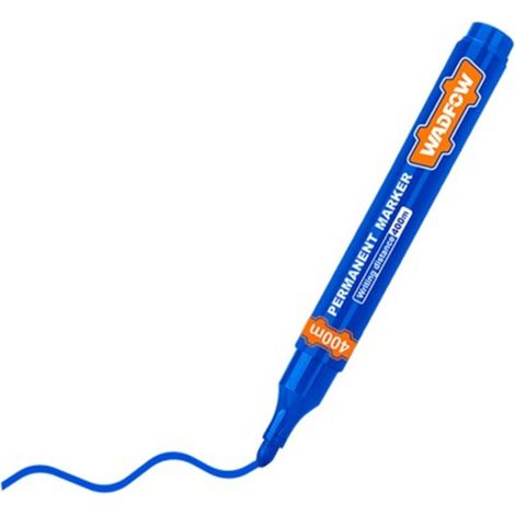 Rotulador Permanente WADFOW Caja 12 Und Azul Punta Fibra 2-3mm