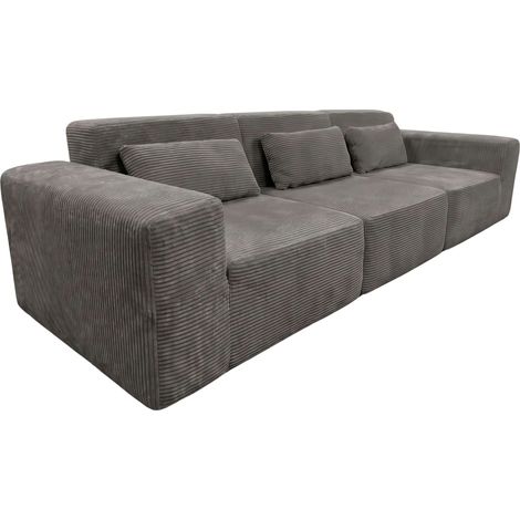 Sofá Modular Horizon 3 plazas Salón Comedor Gris Oscuro 307 cm (1/5)