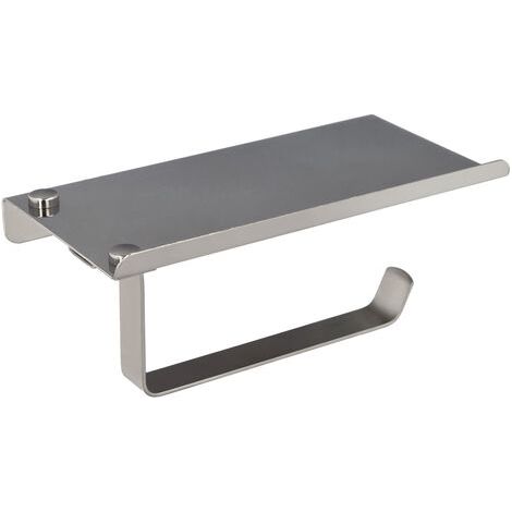 Porte-rouleau Maurer avec étagère mobile autocollante/vis. Couleur inox (1/5)