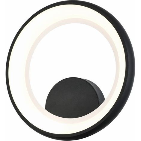 Applique Thea anello nero bianco LED 20W 4000K Reality