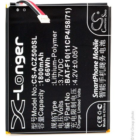 NX - Batterie téléphone, smartphone, GSM pour Acer 3.7V 1800mAh - BAT-F10 (11CP4/58/71) (1/3)