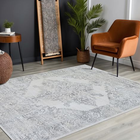 SURYA Tapis Vintage Oriental Blanc/Gris 120x170 cm (1/5)