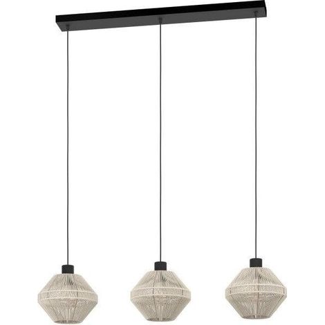Lampe suspendue à corde Midsumer 3x Ø 22cm - 44001 (1/2)