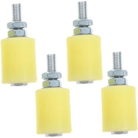 4 pièces Lot de Galets Nylon pour Portail Coulissant Roulettes de Guidage Robustes et Durables pour Portes Extérieures et Intérieures Accessoires de Roulement pour Support et (1/4)