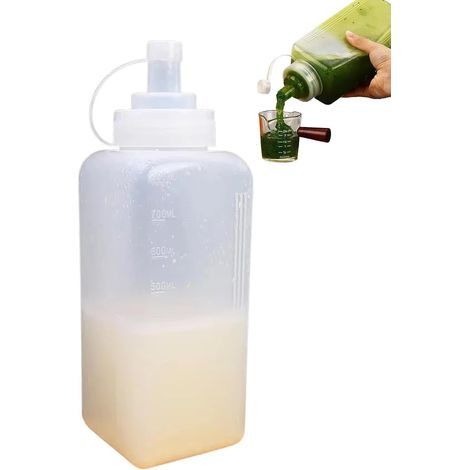 Flacons souples pour liquides  Distributeur transparent rechargeable et étanche - Grande capacité - Idéal pour vinaigrettes, sirops, ketchup, assaisonnements (1/5)