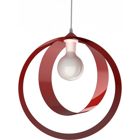 LUMICOM NUCLEO Sospensione, 1X E27, max 42W, metallo, rosso lucido, D.40cm (1/2)