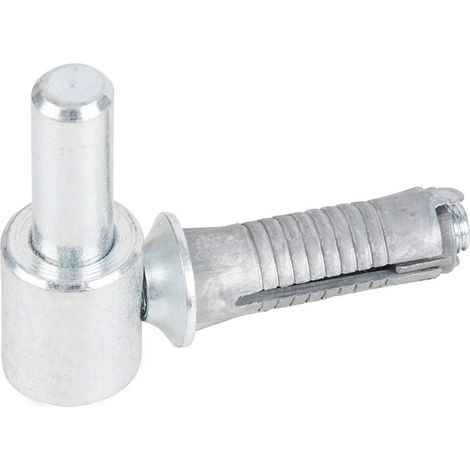 Alberts 307356 Cardine da avvitare, con filettatura metrica, zincato blu, entrata Ø14 mm, 65 x 33 mm
