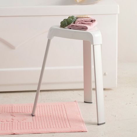 Sgabello da bagno asics alluminio bianco design moderno (1/2)