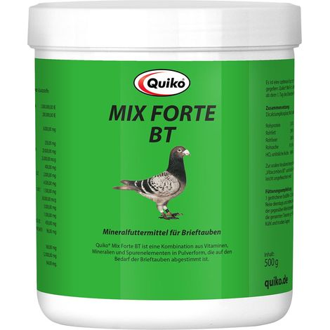 Quiko Mix Forte Bt 500g Minerali, oligoelementi e vitamine importanti per i piccioni da corsa