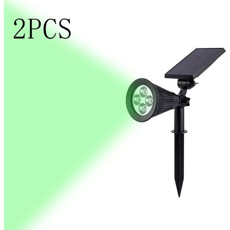 Lampes solaires d'extérieur, pour l'éclairage de jardin, appliques murales pour allée, lot de 2, vertes-AquaForge (1/5)