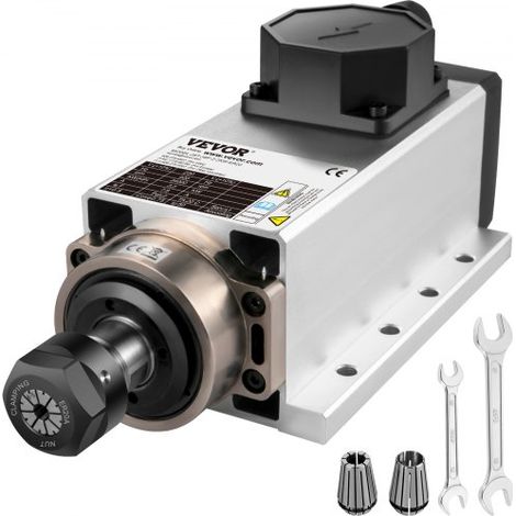 Moteur de Broche Refroidi à l'Air Carré 2 2 kW Moteur Broche CNC (1/5)